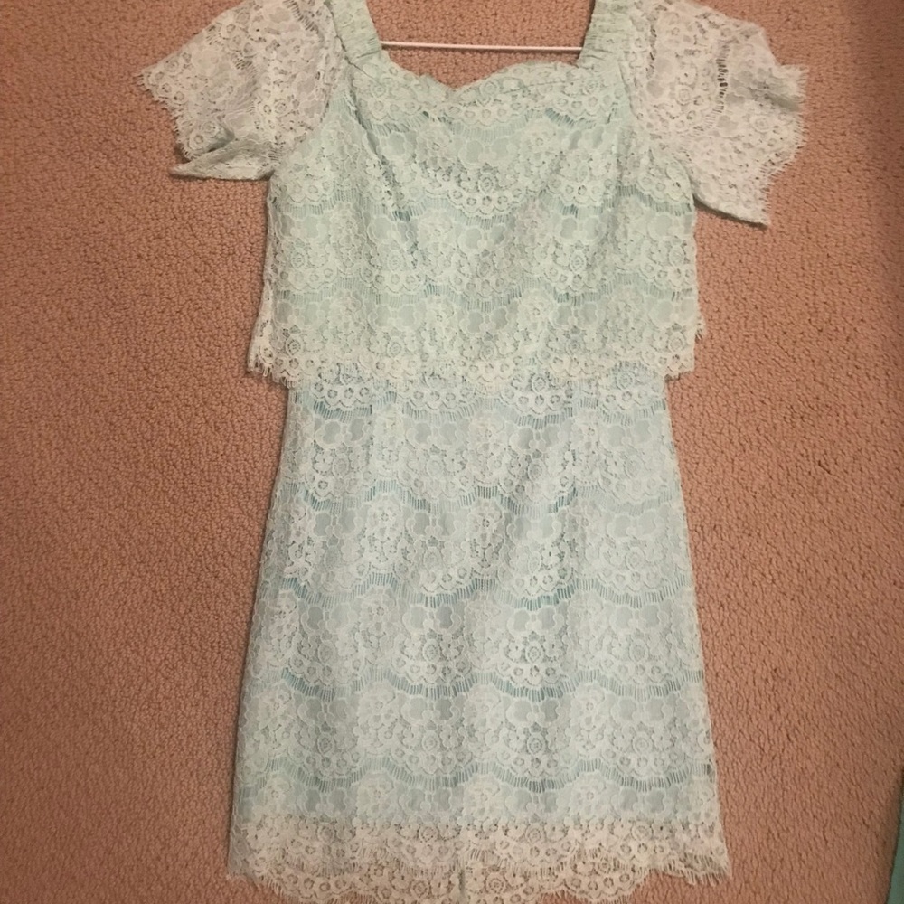 Light blue lace dress